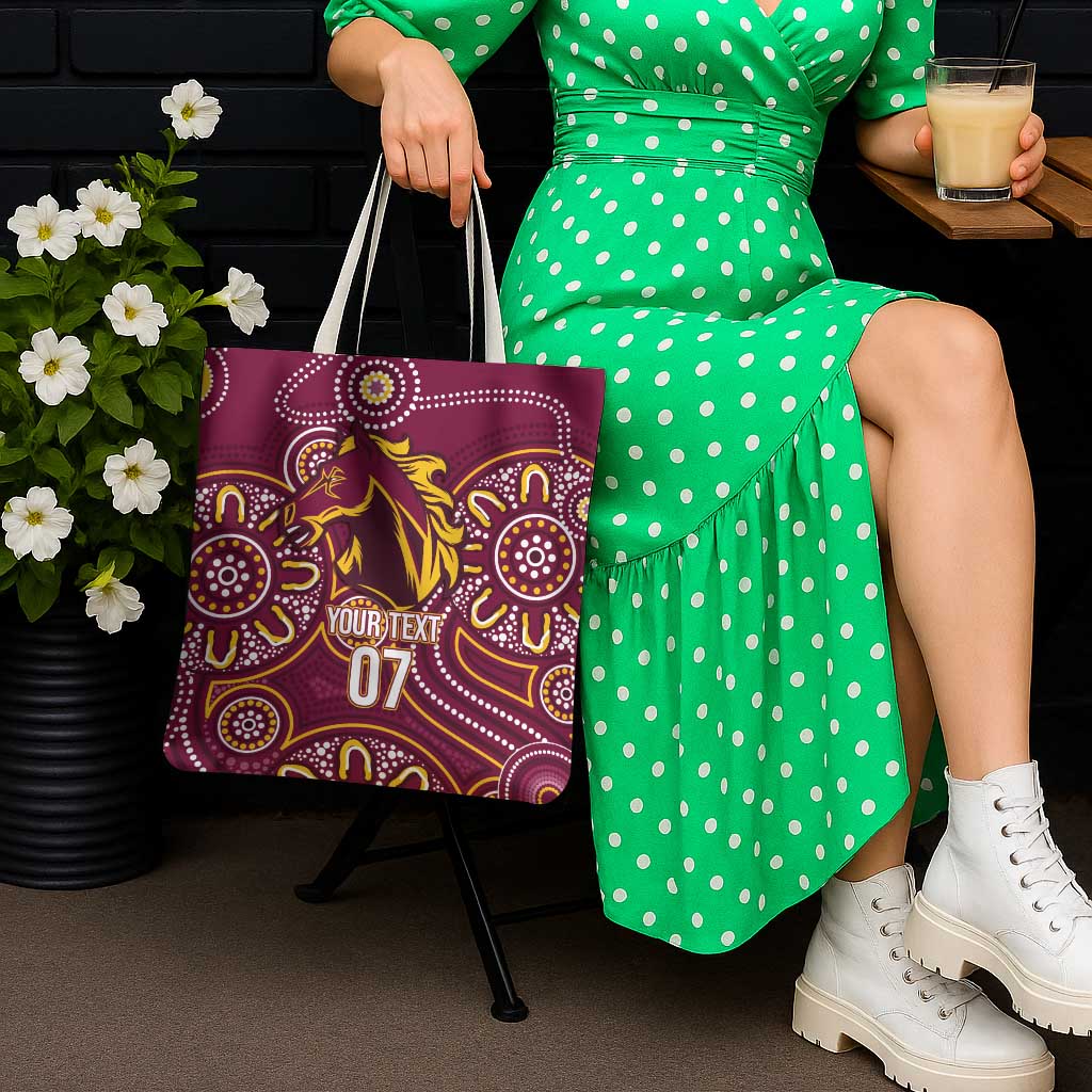 Brisbane Rugby NRL Custom Indigenous Tote Bag The Mighty Broncos - Aussie Hoodie