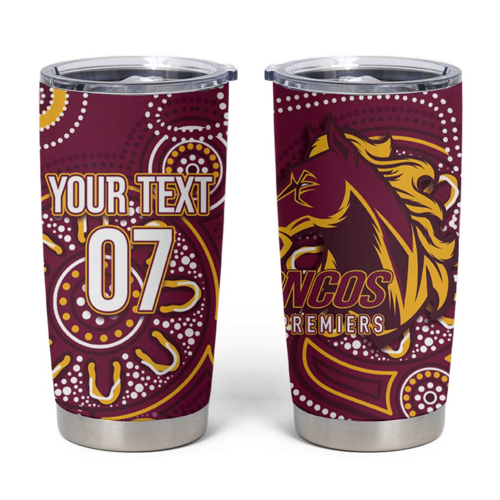 Brisbane Rugby NRL Custom Indigenous Tumbler Cup The Mighty Broncos - Aussie Hoodie
