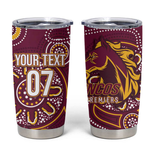 Brisbane Rugby NRL Custom Indigenous Tumbler Cup The Mighty Broncos - Aussie Hoodie