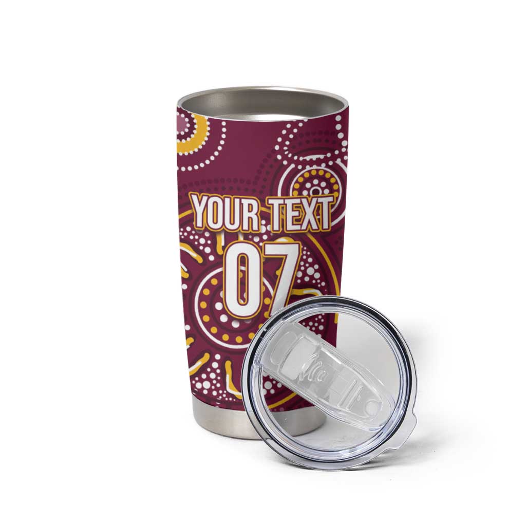 Brisbane Rugby NRL Custom Indigenous Tumbler Cup The Mighty Broncos - Aussie Hoodie