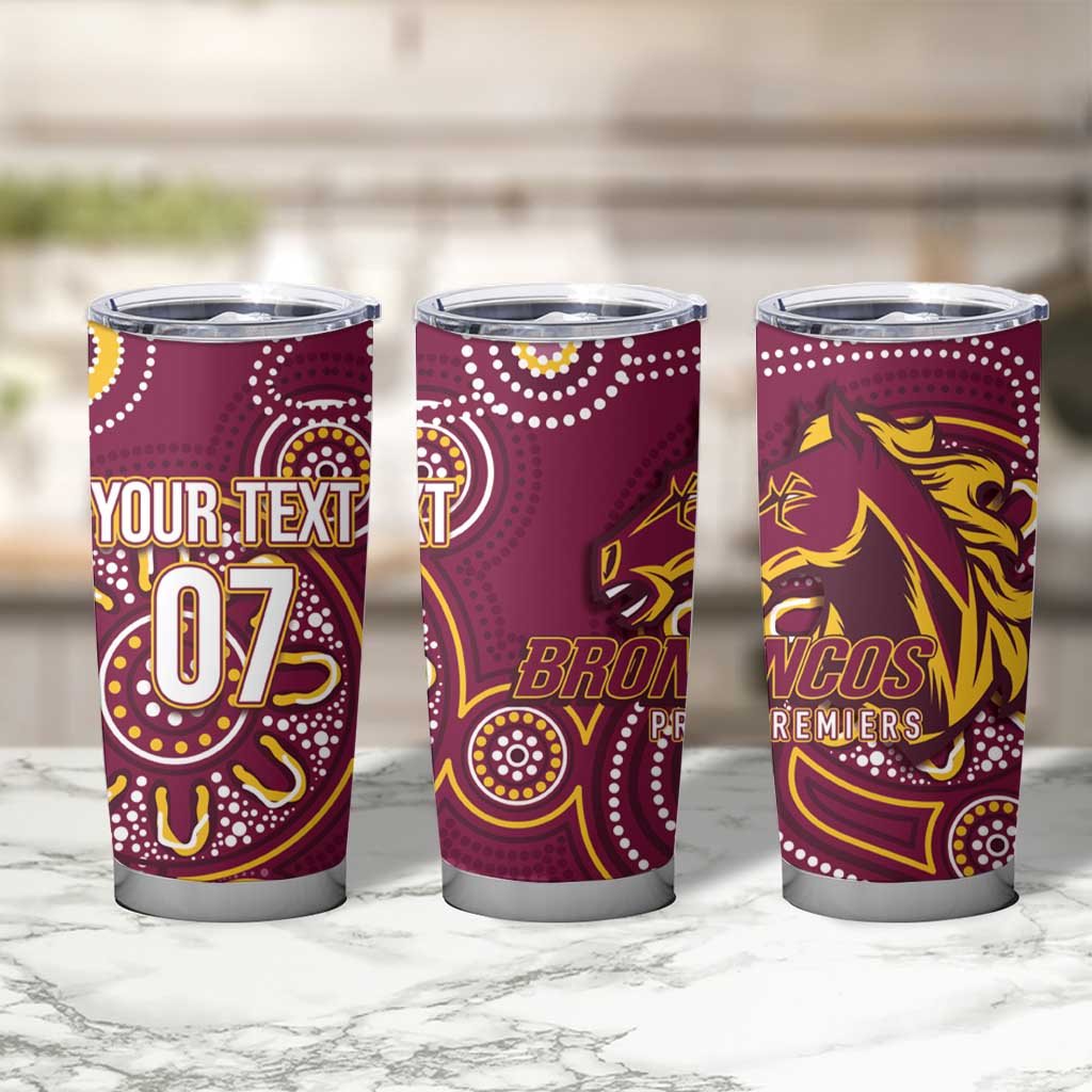 Brisbane Rugby NRL Custom Indigenous Tumbler Cup The Mighty Broncos - Aussie Hoodie
