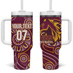 Brisbane Rugby NRL Custom Indigenous Tumbler With Handle The Mighty Broncos - Aussie Hoodie