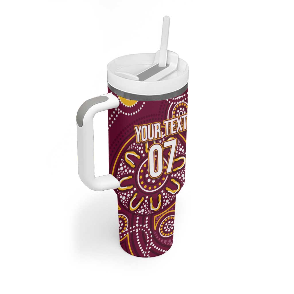 Brisbane Rugby NRL Custom Indigenous Tumbler With Handle The Mighty Broncos - Aussie Hoodie