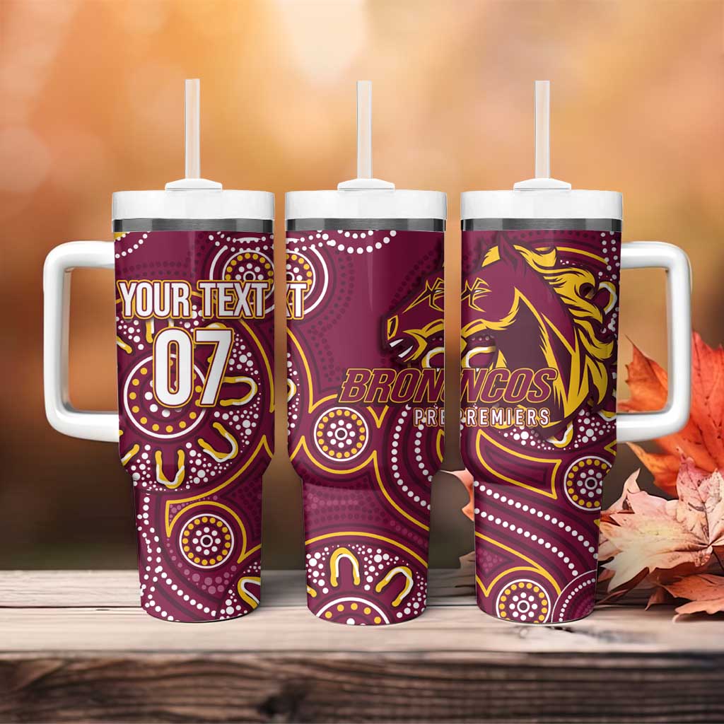 Brisbane Rugby NRL Custom Indigenous Tumbler With Handle The Mighty Broncos - Aussie Hoodie