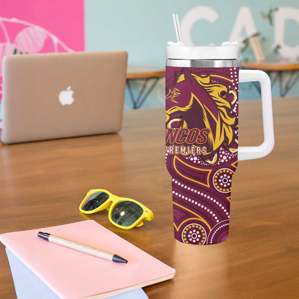 Brisbane Rugby NRL Custom Indigenous Tumbler With Handle The Mighty Broncos - Aussie Hoodie