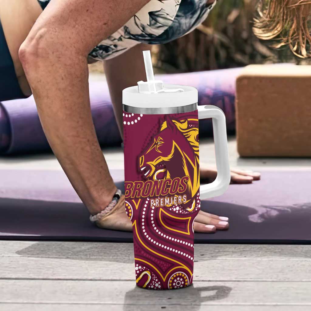 Brisbane Rugby NRL Custom Indigenous Tumbler With Handle The Mighty Broncos - Aussie Hoodie