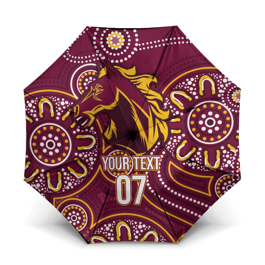 Brisbane Rugby NRL Custom Indigenous Umbrella The Mighty Broncos - Aussie Hoodie
