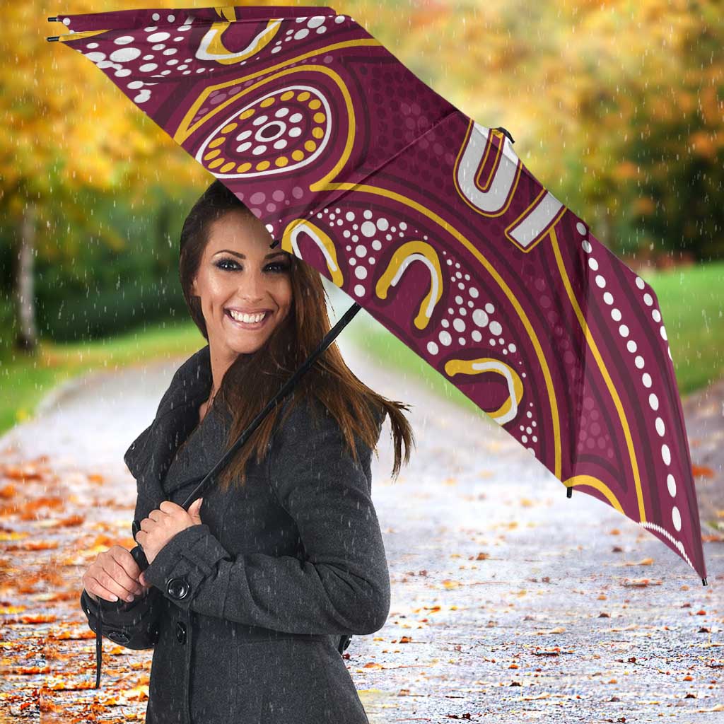 Brisbane Rugby NRL Custom Indigenous Umbrella The Mighty Broncos - Aussie Hoodie