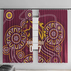 Brisbane Rugby NRL Custom Indigenous Window Curtain The Mighty Broncos - Aussie Hoodie