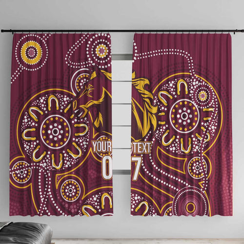 Brisbane Rugby NRL Custom Indigenous Window Curtain The Mighty Broncos - Aussie Hoodie