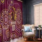 Brisbane Rugby NRL Custom Indigenous Window Curtain The Mighty Broncos - Aussie Hoodie