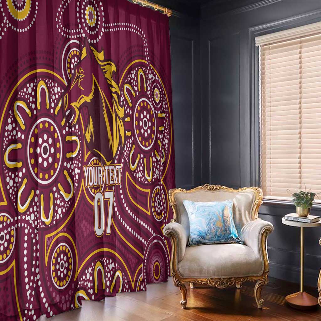 Brisbane Rugby NRL Custom Indigenous Window Curtain The Mighty Broncos - Aussie Hoodie