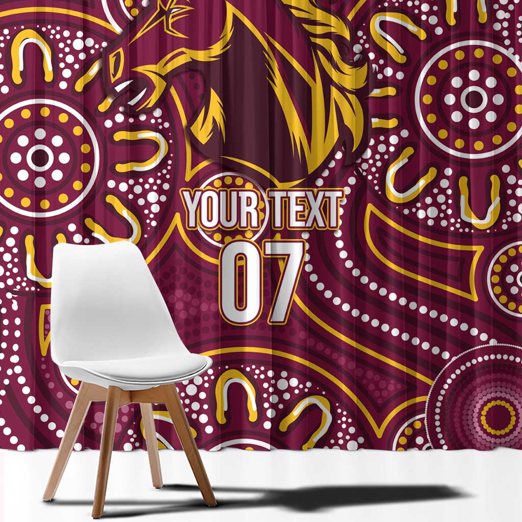 Brisbane Rugby NRL Custom Indigenous Window Curtain The Mighty Broncos - Aussie Hoodie