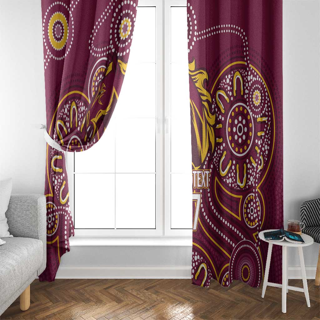 Brisbane Rugby NRL Custom Indigenous Window Curtain The Mighty Broncos - Aussie Hoodie