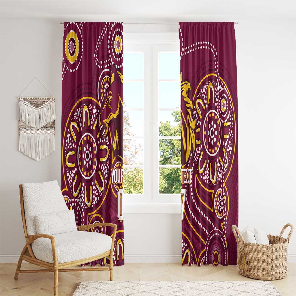 Brisbane Rugby NRL Custom Indigenous Window Curtain The Mighty Broncos - Aussie Hoodie