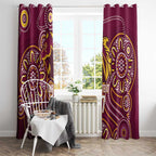 Brisbane Rugby NRL Custom Indigenous Window Curtain The Mighty Broncos - Aussie Hoodie