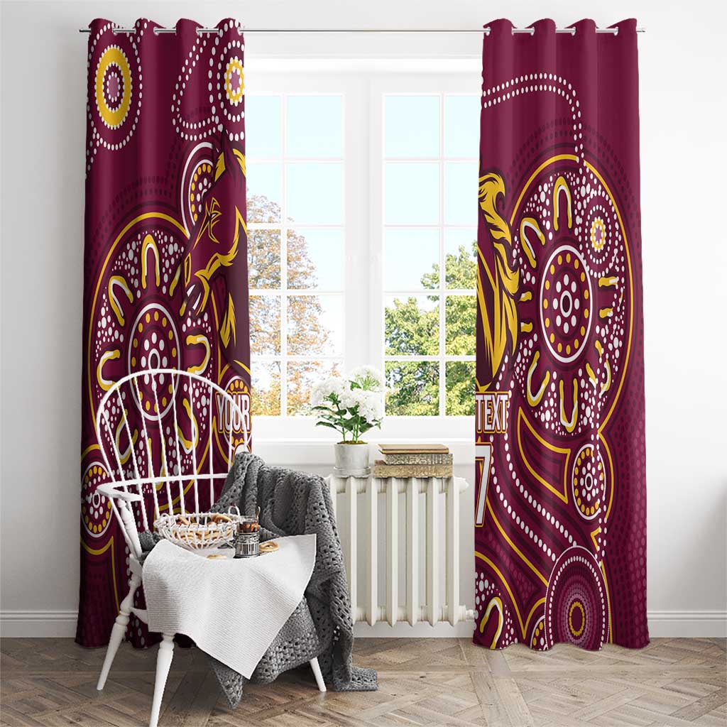 Brisbane Rugby NRL Custom Indigenous Window Curtain The Mighty Broncos - Aussie Hoodie