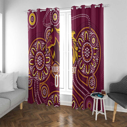 Brisbane Rugby NRL Custom Indigenous Window Curtain The Mighty Broncos - Aussie Hoodie