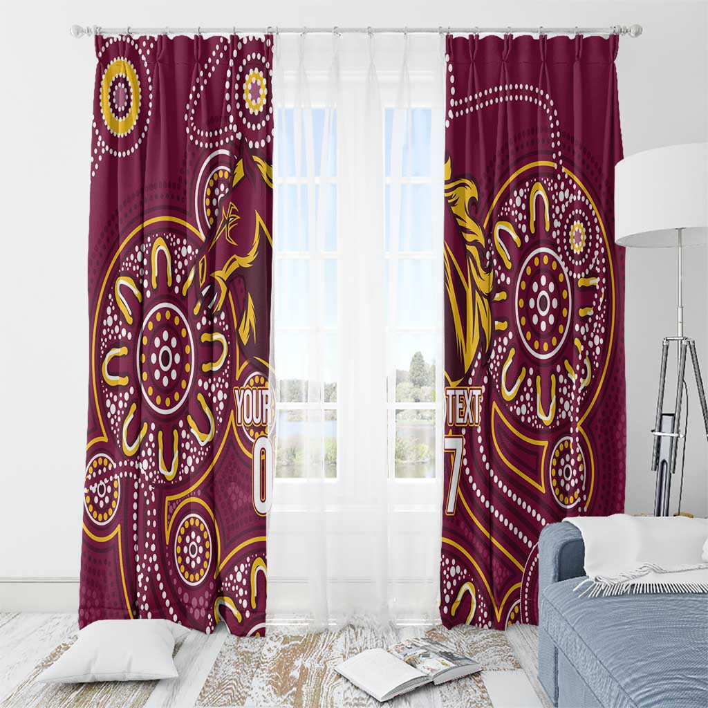 Brisbane Rugby NRL Custom Indigenous Window Curtain The Mighty Broncos - Aussie Hoodie