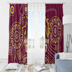 Brisbane Rugby NRL Custom Indigenous Window Curtain The Mighty Broncos - Aussie Hoodie