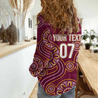 Brisbane Rugby NRL Custom Indigenous Women Casual Shirt The Mighty Broncos - Aussie Hoodie