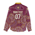 Brisbane Rugby NRL Custom Indigenous Women Casual Shirt The Mighty Broncos - Aussie Hoodie