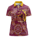 Brisbane Rugby NRL Custom Indigenous Women Polo Shirt The Mighty Broncos - Aussie Hoodie