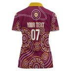 Brisbane Rugby NRL Custom Indigenous Women Polo Shirt The Mighty Broncos - Aussie Hoodie