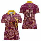 Brisbane Rugby NRL Custom Indigenous Women Polo Shirt The Mighty Broncos - Aussie Hoodie