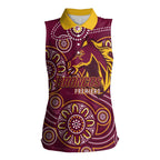 Brisbane Rugby NRL Custom Indigenous Women Sleeveless Polo Shirt The Mighty Broncos - Aussie Hoodie