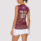 Brisbane Rugby NRL Custom Indigenous Women Sleeveless Polo Shirt The Mighty Broncos - Aussie Hoodie
