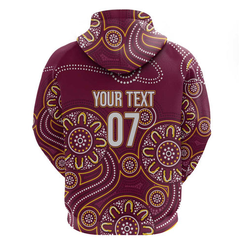 Brisbane Rugby NRL Custom Indigenous Zip Hoodie The Mighty Broncos - Aussie Hoodie