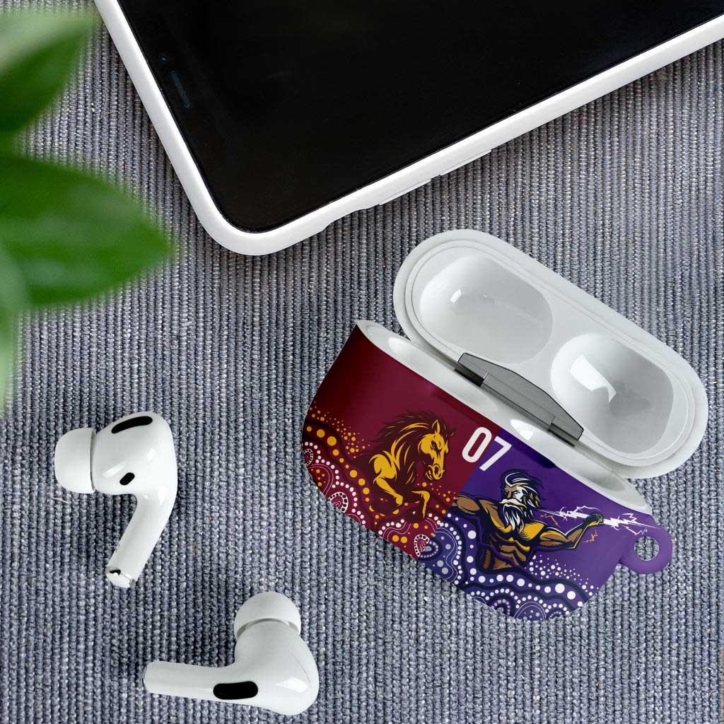 Broncos Vs Storm Rugby NRL Custom Indigenous AirPods Case Fight To The Last - Aussie Hoodie
