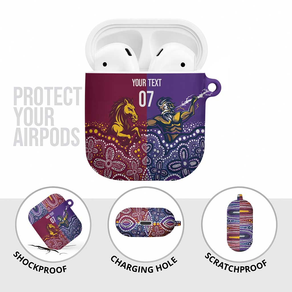 Broncos Vs Storm Rugby NRL Custom Indigenous AirPods Case Fight To The Last - Aussie Hoodie