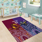 Broncos Vs Storm Rugby NRL Custom Indigenous Area Rug Fight To The Last - Aussie Hoodie
