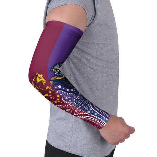 Broncos Vs Storm Rugby NRL Custom Indigenous Arm Sleeves Fight To The Last - Aussie Hoodie