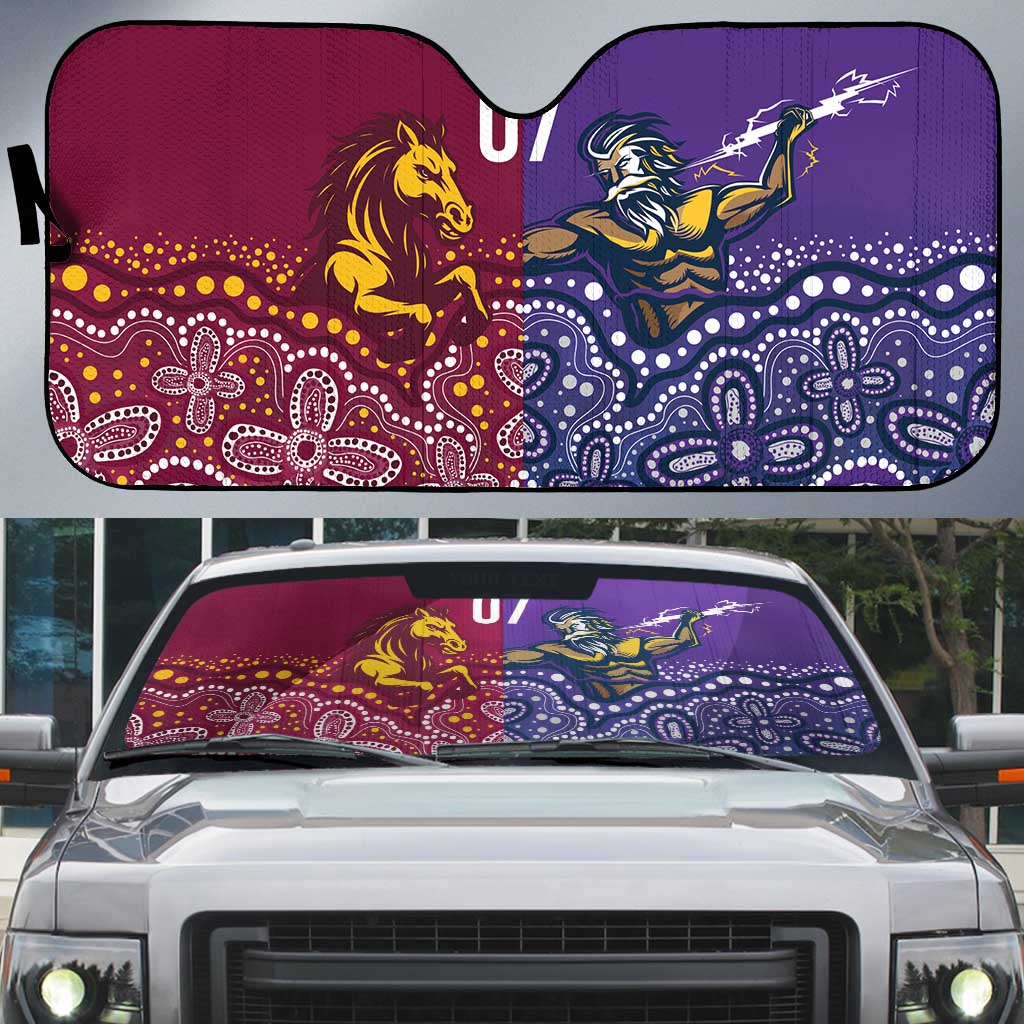 Broncos Vs Storm Rugby NRL Custom Indigenous Auto Sun Shade Fight To The Last - Aussie Hoodie