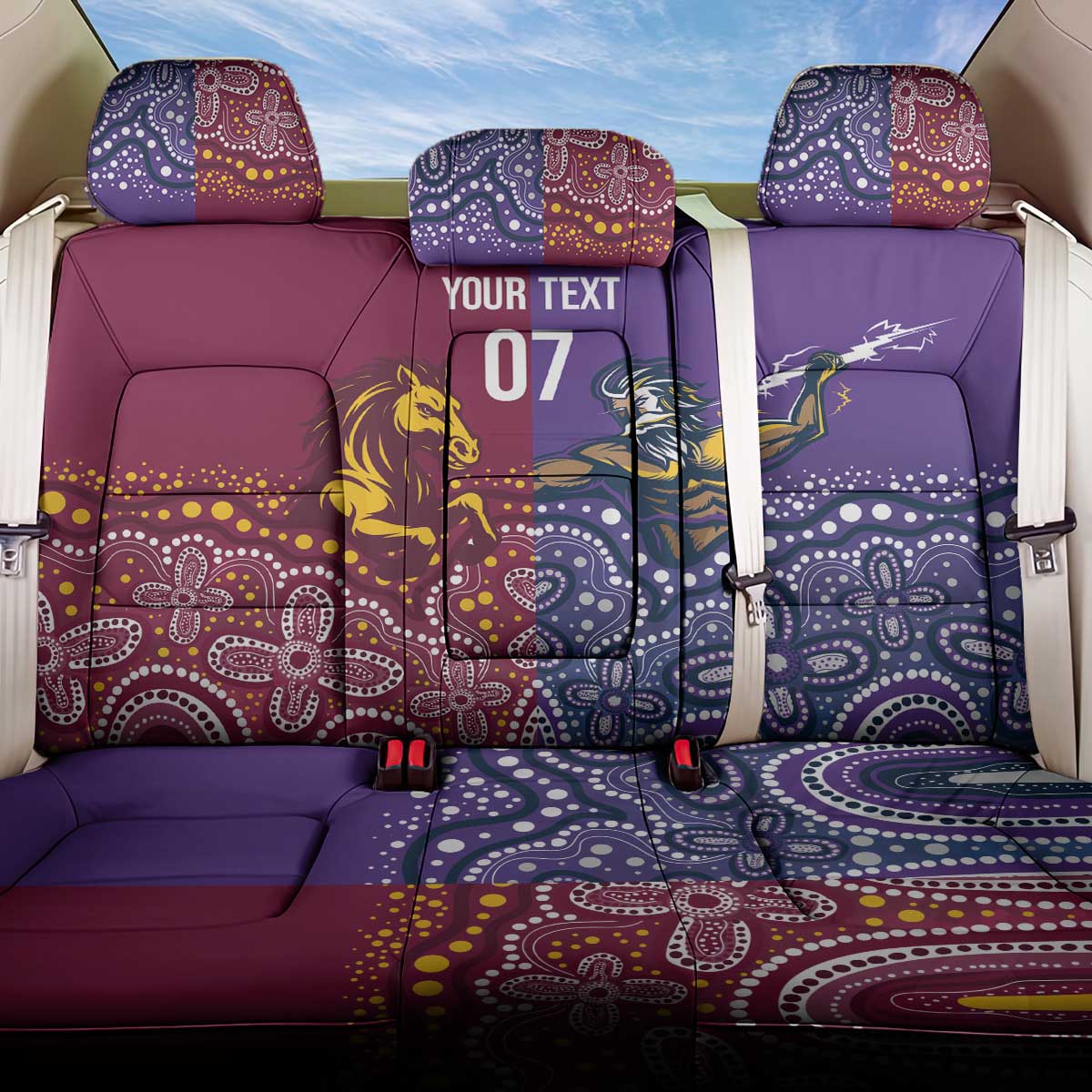Broncos Vs Storm Rugby NRL Custom Indigenous Back Car Seat Cover Fight To The Last - Aussie Hoodie