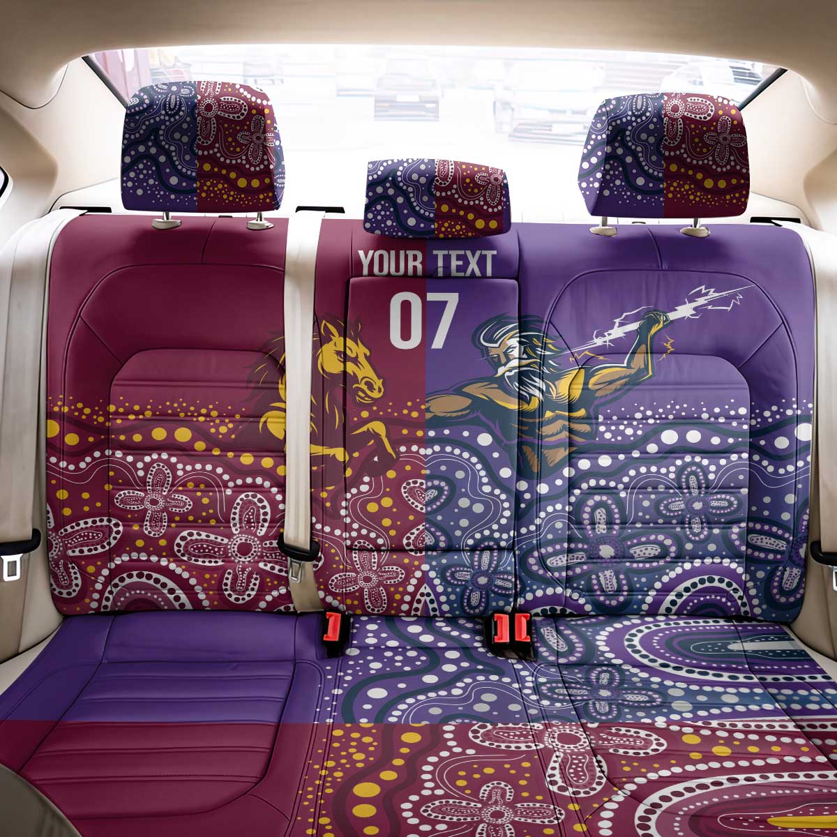 Broncos Vs Storm Rugby NRL Custom Indigenous Back Car Seat Cover Fight To The Last - Aussie Hoodie