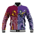 Broncos Vs Storm Rugby NRL Custom Indigenous Baseball Jacket Fight To The Last - Aussie Hoodie