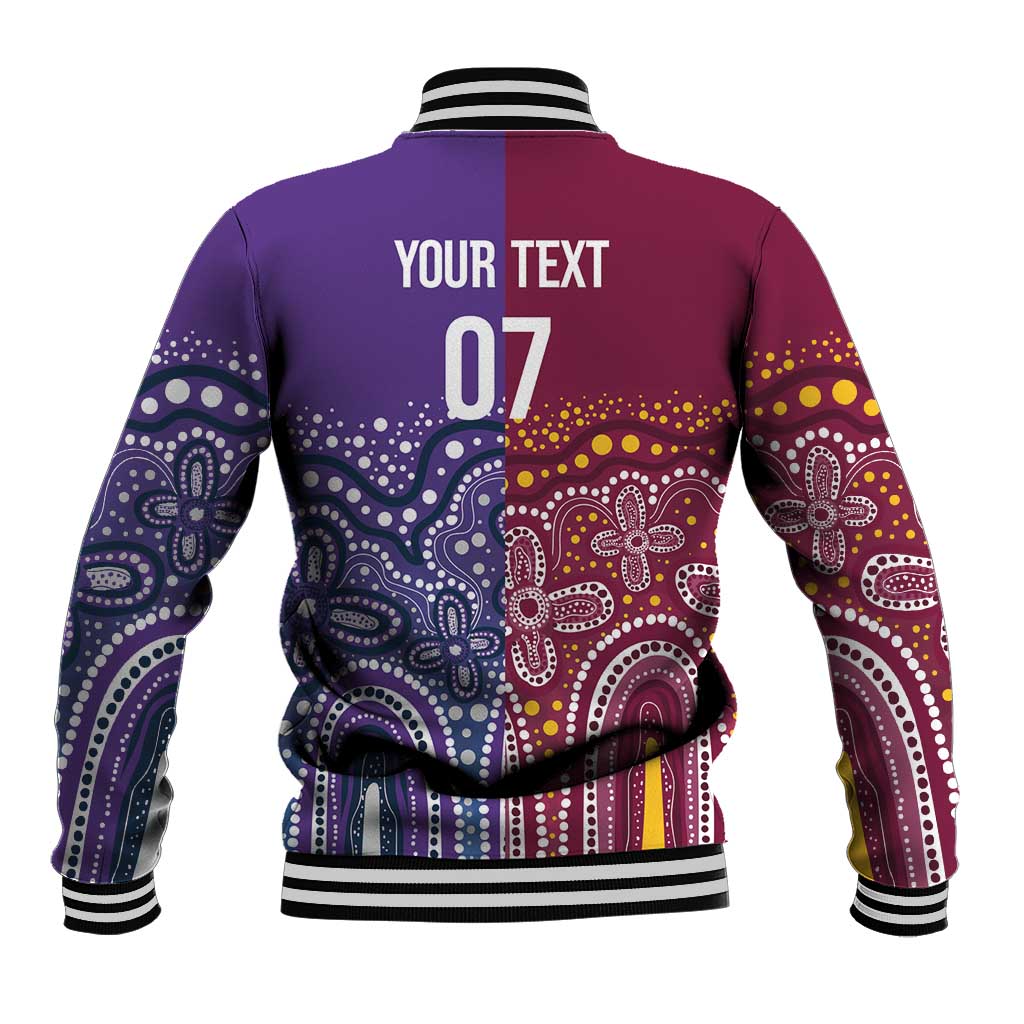 Broncos Vs Storm Rugby NRL Custom Indigenous Baseball Jacket Fight To The Last - Aussie Hoodie