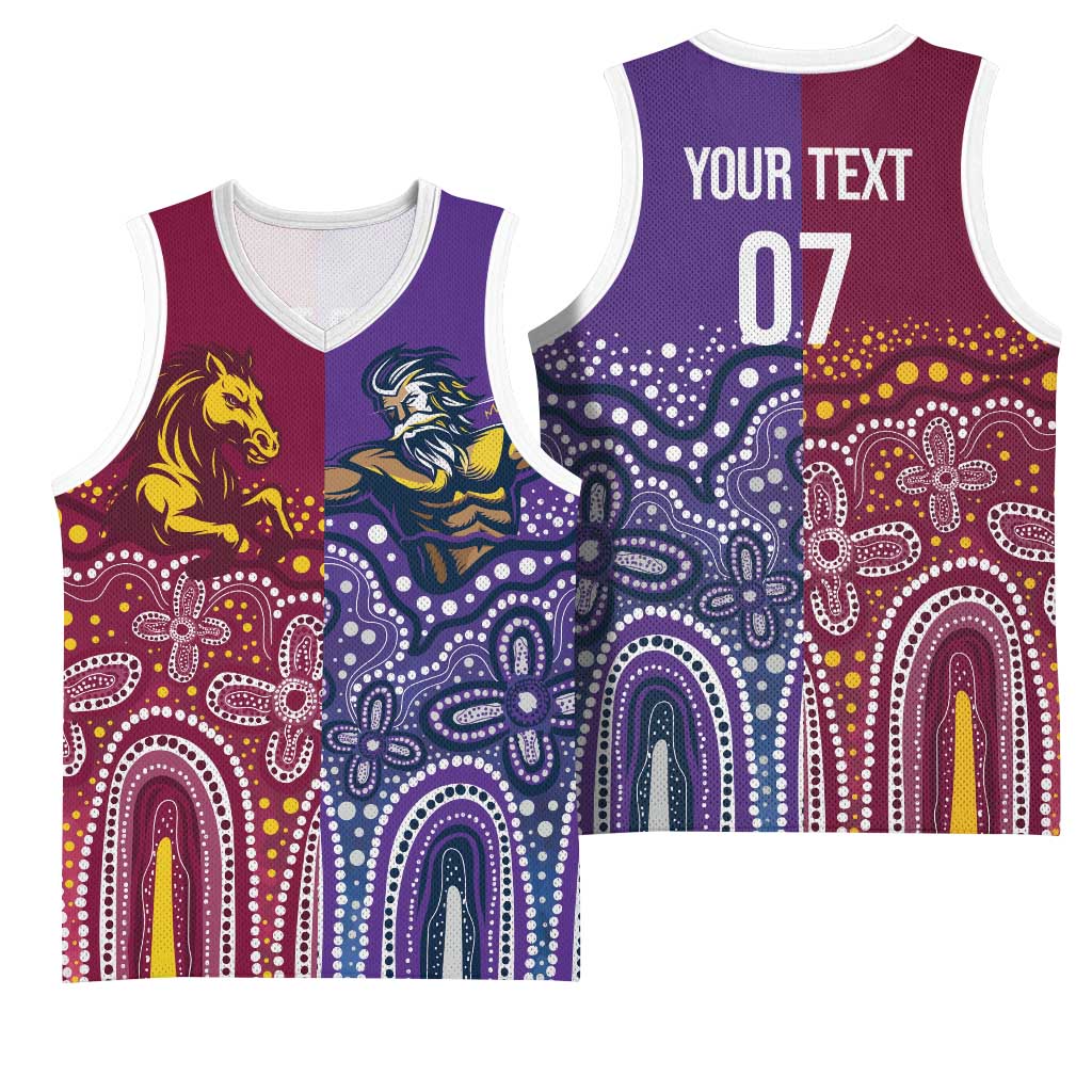 Broncos Vs Storm Rugby NRL Custom Indigenous Basketball Jersey Fight To The Last - Aussie Hoodie