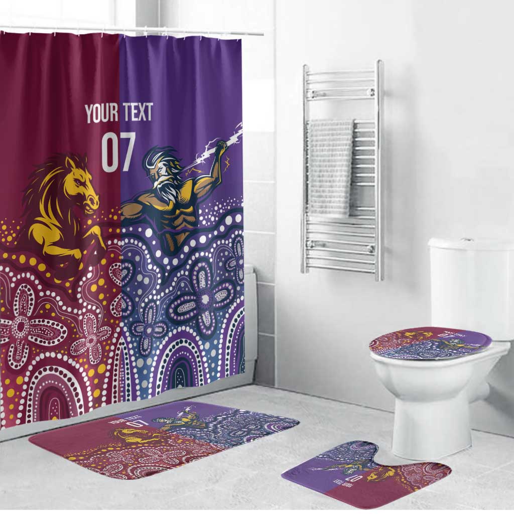 Broncos Vs Storm Rugby NRL Custom Indigenous Bathroom Set Fight To The Last - Aussie Hoodie