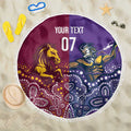 Broncos Vs Storm Rugby NRL Custom Indigenous Beach Blanket Fight To The Last - Aussie Hoodie