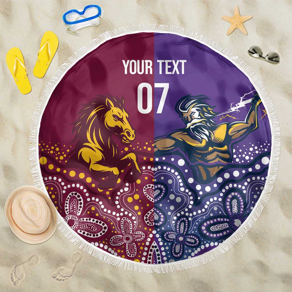 Broncos Vs Storm Rugby NRL Custom Indigenous Beach Blanket Fight To The Last - Aussie Hoodie
