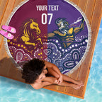 Broncos Vs Storm Rugby NRL Custom Indigenous Beach Blanket Fight To The Last - Aussie Hoodie