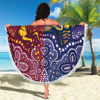 Broncos Vs Storm Rugby NRL Custom Indigenous Beach Blanket Fight To The Last - Aussie Hoodie