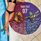 Broncos Vs Storm Rugby NRL Custom Indigenous Beach Blanket Fight To The Last - Aussie Hoodie