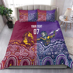 Broncos Vs Storm Rugby NRL Custom Indigenous Bedding Set Fight To The Last - Aussie Hoodie