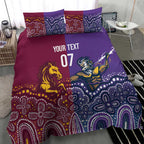 Broncos Vs Storm Rugby NRL Custom Indigenous Bedding Set Fight To The Last - Aussie Hoodie